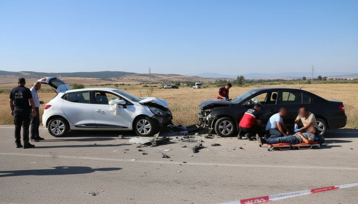 Gaziantep'te 2 Otomobil Çarpıştı: 5 Yaralı