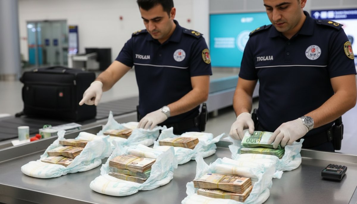 Antalya Havalimanı'nda Bebek Bezi Operasyonu: 381 Bin 750 Avro Kaçak Para Ele Geçirildi