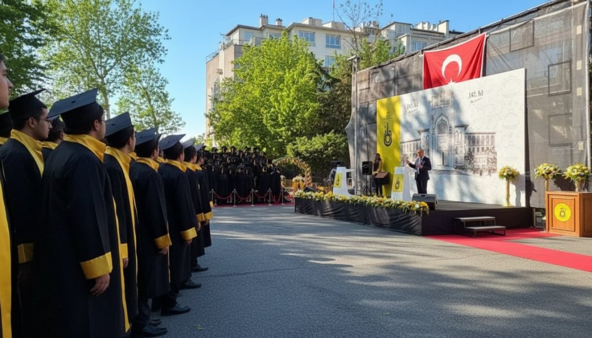 İstanbul Erkek Lisesi Mezuniyet Töreninde Öğrencilerden Protesto