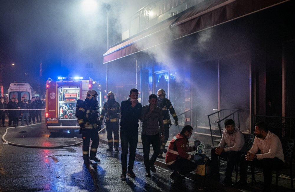 Silivri'de restoran alev alev: 5 kişi dumandan etkilendi