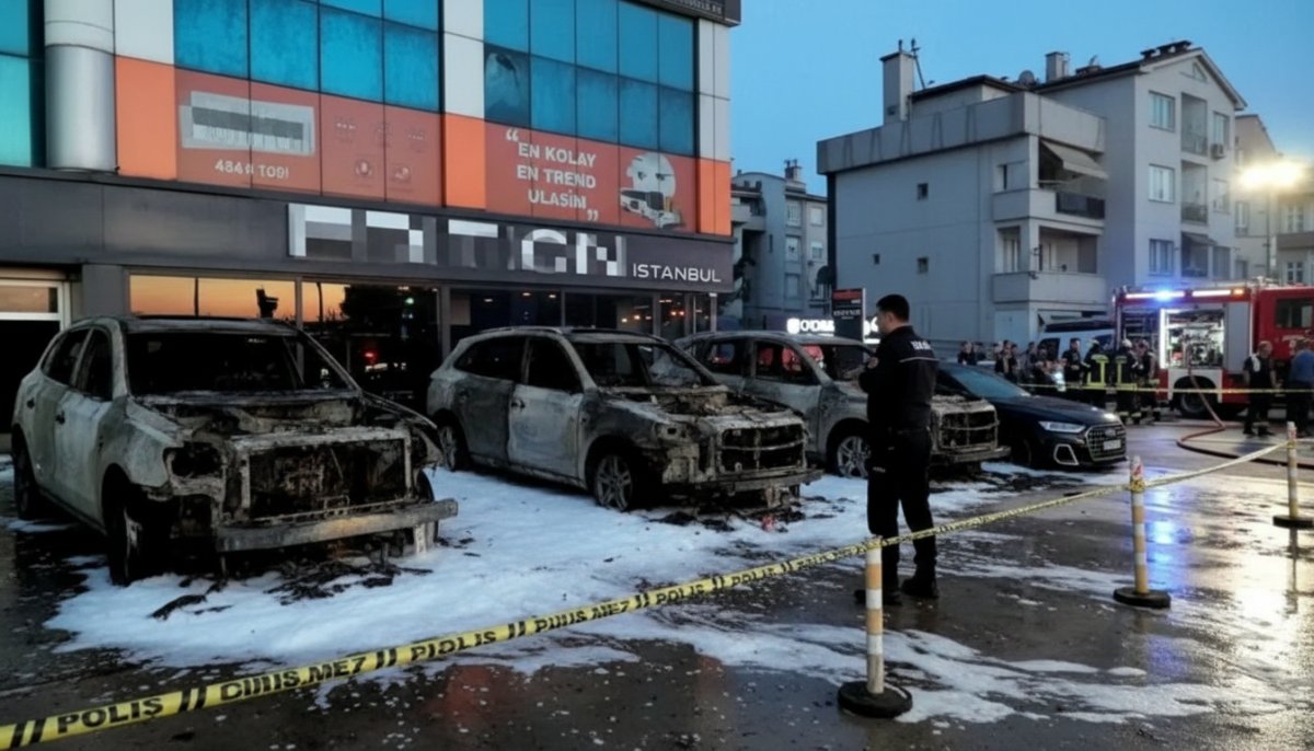 Bakırköy'de kundaklama şüphesi: Milyonluk araçlar alevlere teslim oldu!