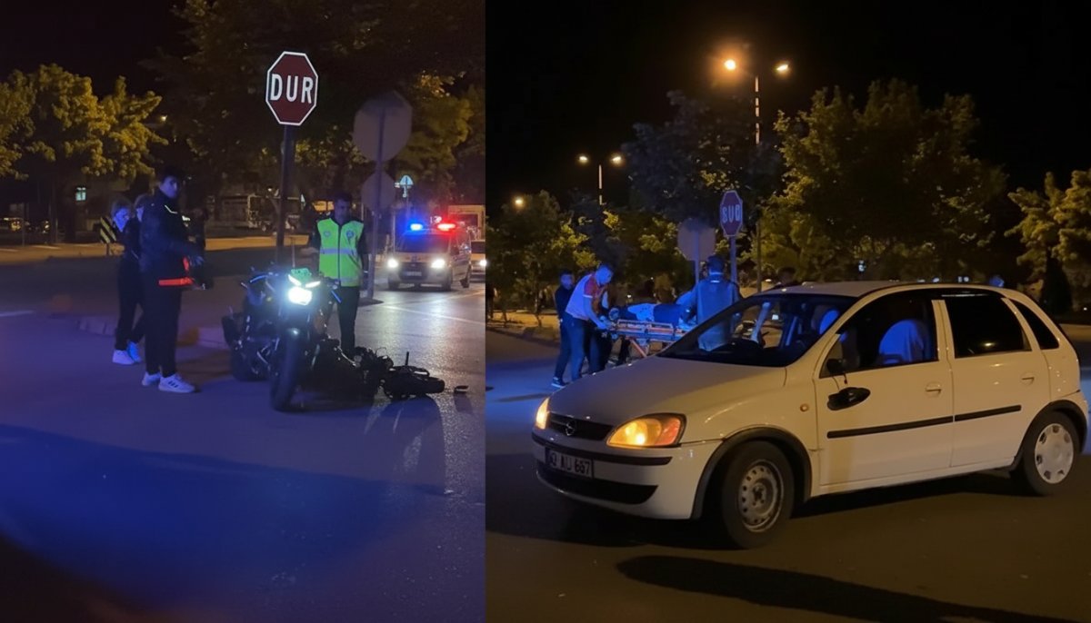 Kayseri'de Motosikletle Otomobil Çarpıştı: 1'i Ağır 2 Yaralı