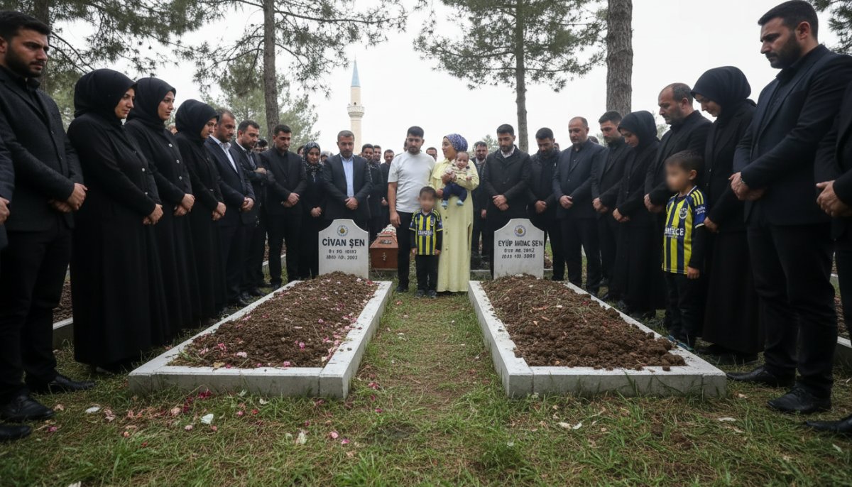 Baba oğul yan yana toprağa verildi