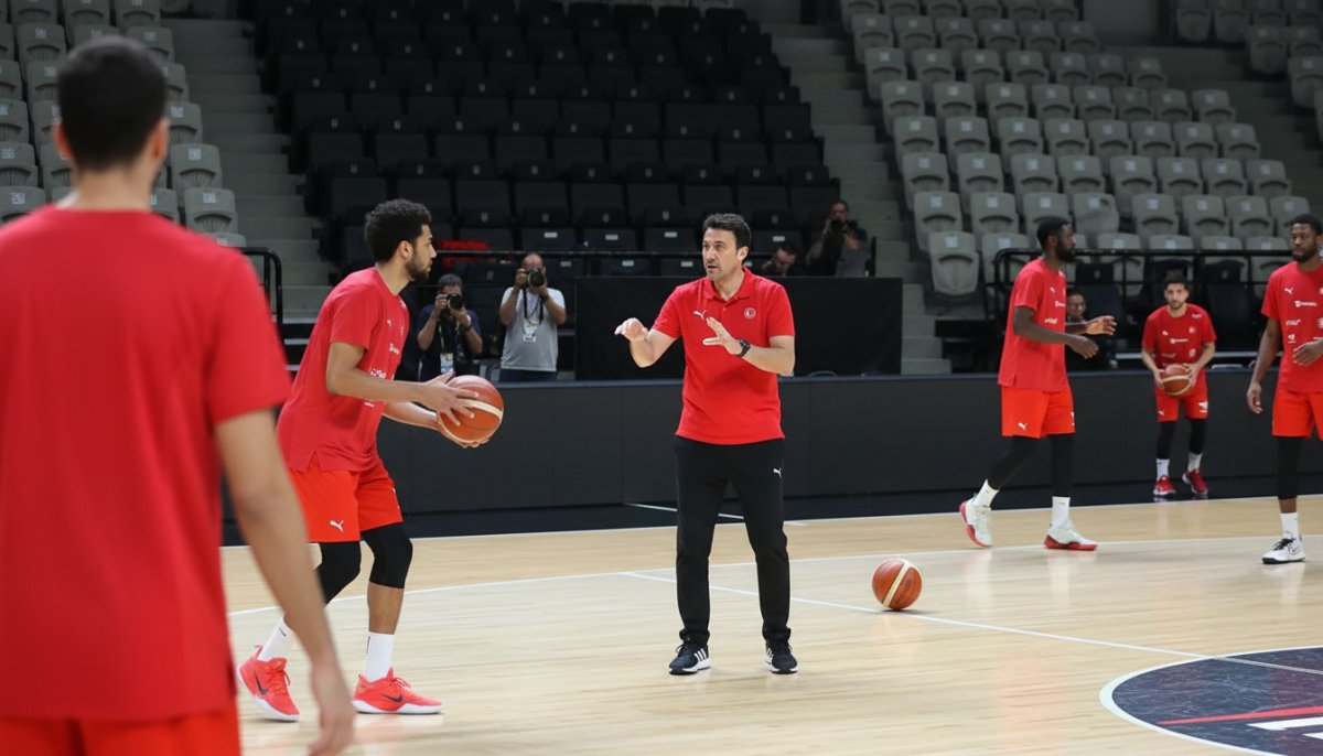 A Milli Erkek Basketbol Takımı Bosna Hersek Maçı Hazırlıklarını Sürdürdü