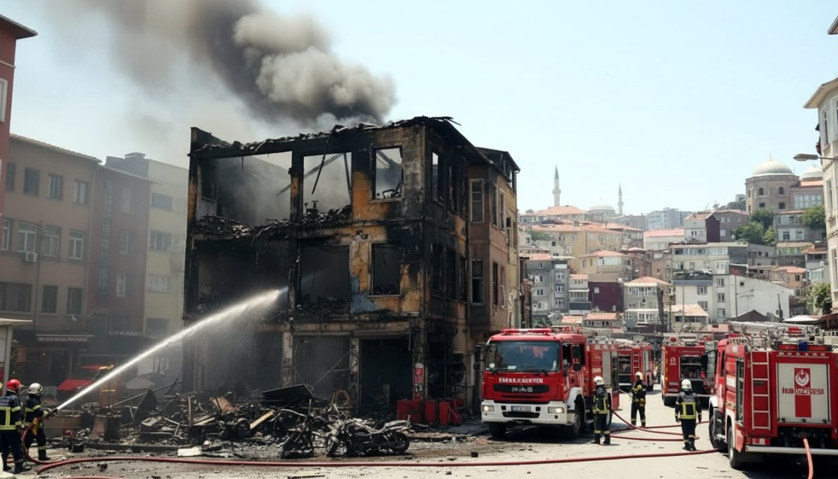 Motosiklet Tamirhanesinde Yangın: İtfaiye Ekipleri Müdahale Etti
