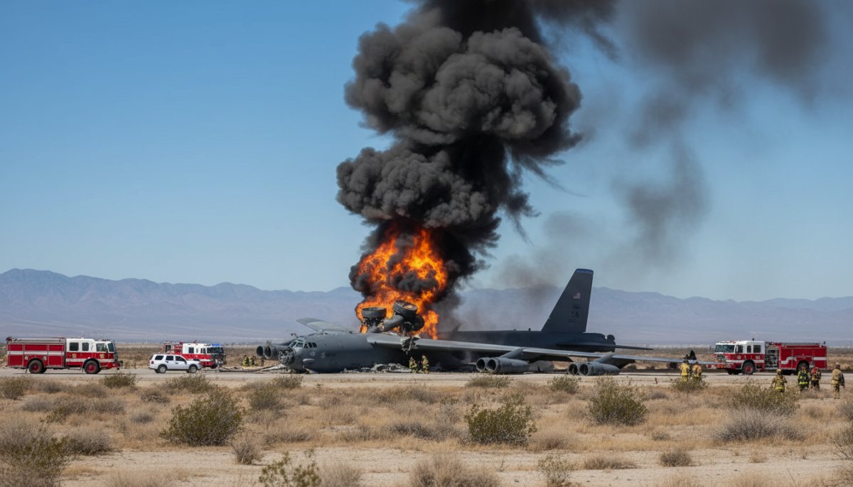 ABD'de B-52 bombacı uçağı düştü: California'da kaza