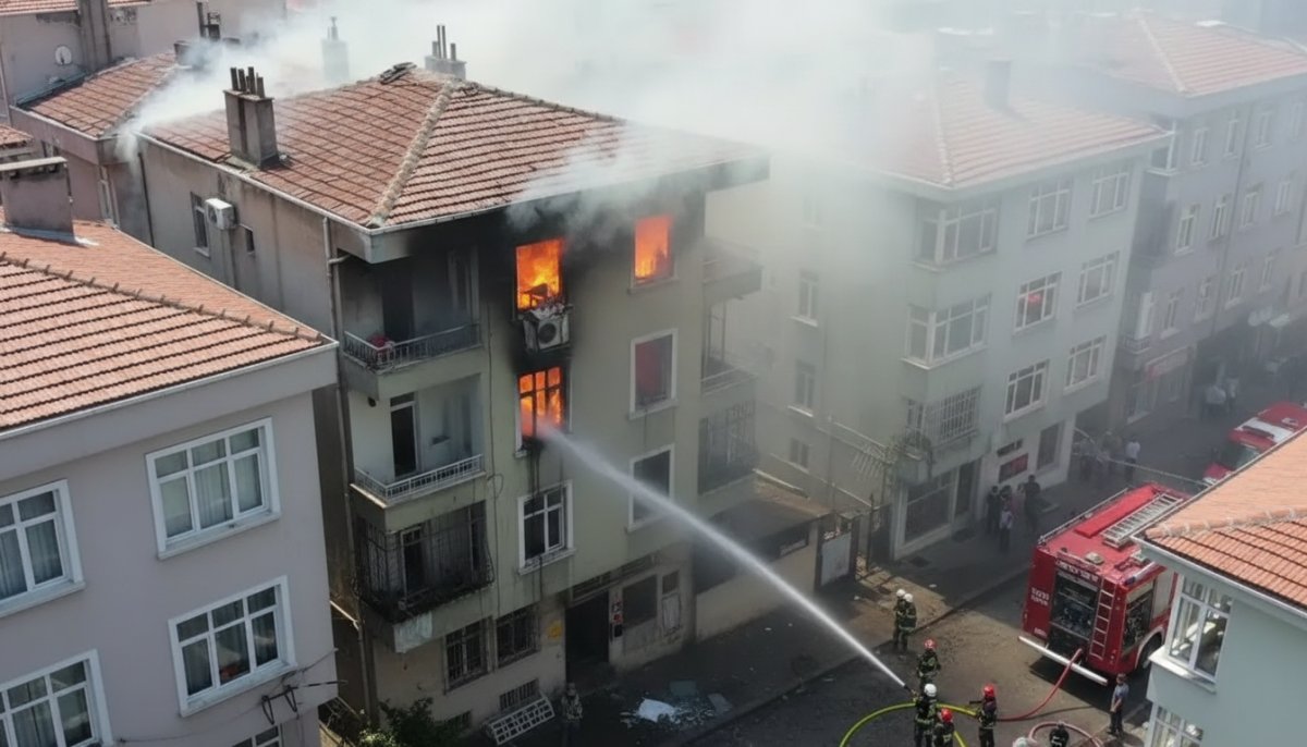 Derin Dondurucudan Çıktığı İddia Edilen Yangın Daireyi Sardı