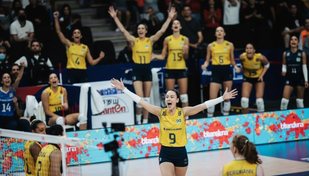 Brezilya Fransa'ya Set Vermedi: Voleybol Milletler Ligi'nde 3-0 Galibiyet