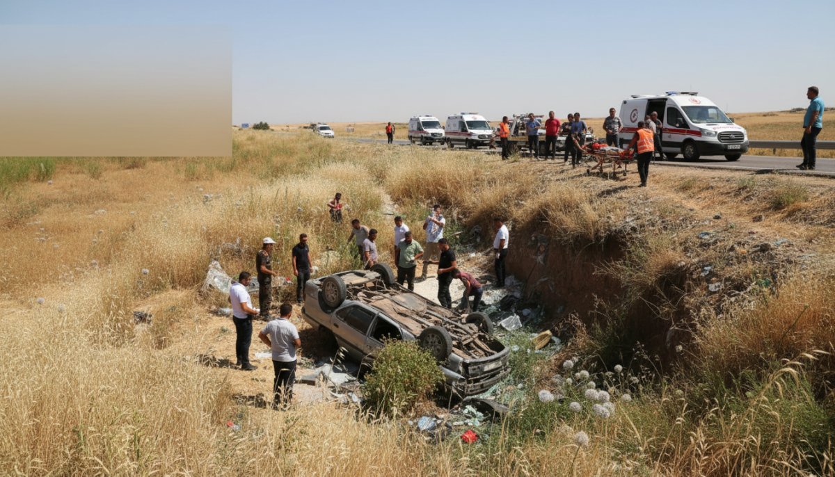 Şanlıurfa Bozova'da Araç Şarampole Yuvarlandı: 1 Ölü, 4 Yaralı