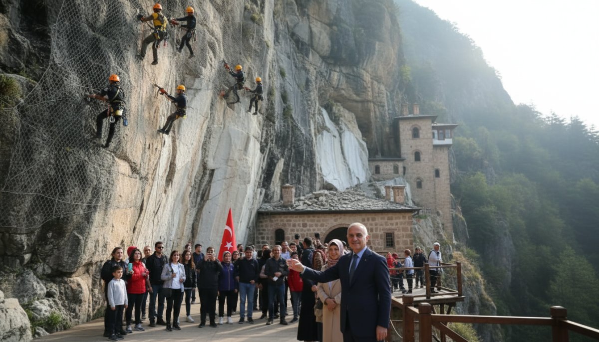Sümela Manastırı'nda İlk Etap Tamamlandı, Yeniden Ziyarete Açıldı