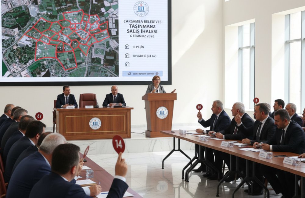 Çarşamba Belediyesi Taşınmaz Satış İhalesi 6 Temmuz 2026