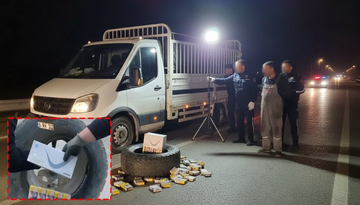 Şanlıurfa'da kaçakçılık operasyonu! Lastiklerin arasına gizlenmiş 20 bin paket sigara, sürücü tutuklandı