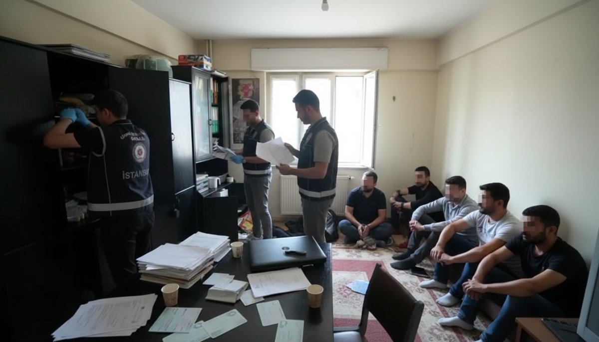 İstanbul'da göçmen kaçakçılığı ve sahte belge operasyonu: 18 şüpheli yakalandı