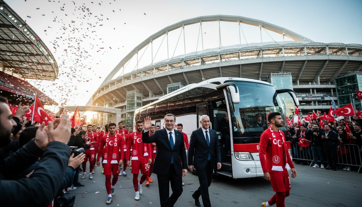 A Milli Futbol Takımı, Avustralya Maçı İçin BC Place Stadı'na Hareket Etti