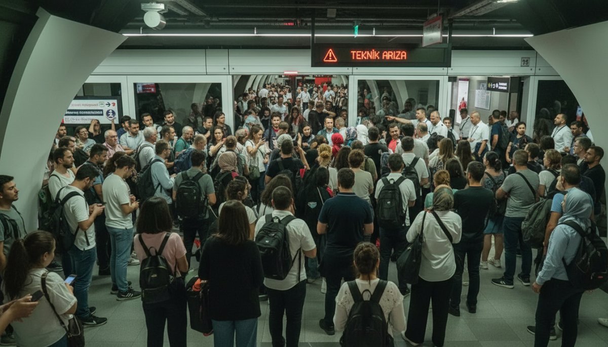 M7 Metro Hattı'nda Teknik Arıza: İstasyonlarda Yoğunluk ve Uzun Kuyruklar Oluştu!