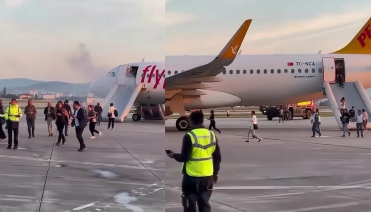 Ankara Esenboğa'da Uçakta Panik! Taşınabilir Şarj Cihazı Duman Çıkardı, Yolcular Tahliye Edildi