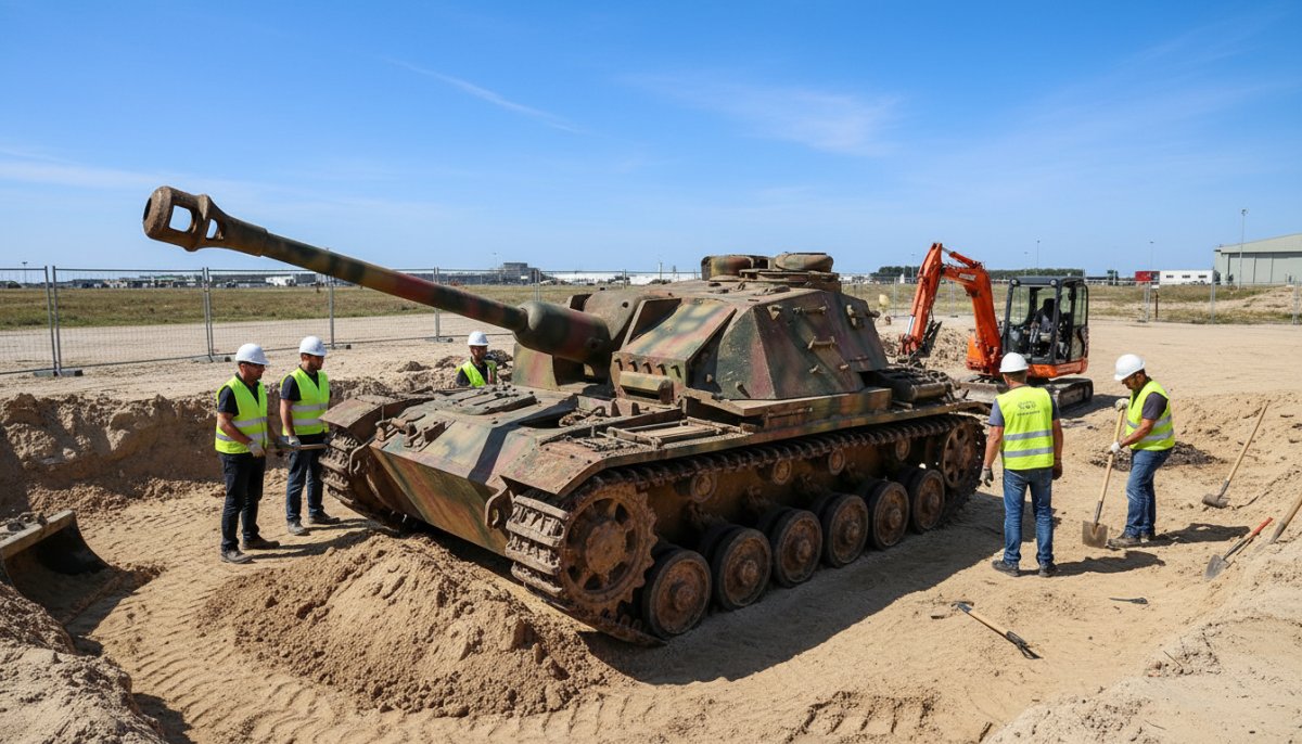 II. Dünya Savaşı'ndan Kalma StuG III Taarruz Topu Bulundu