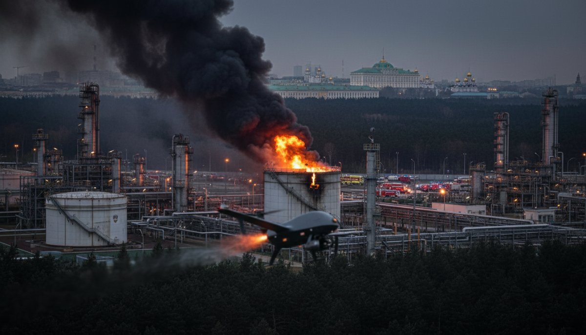 Ukrayna'dan Moskova Yakınlarına İHA Saldırısı: Petrol Rafinerisi Vuruldu