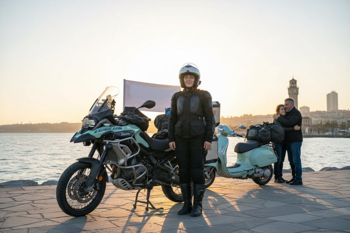 İzmir'den Roma'ya Motosikletle Tek Başına Farkındalık Yolculuğu