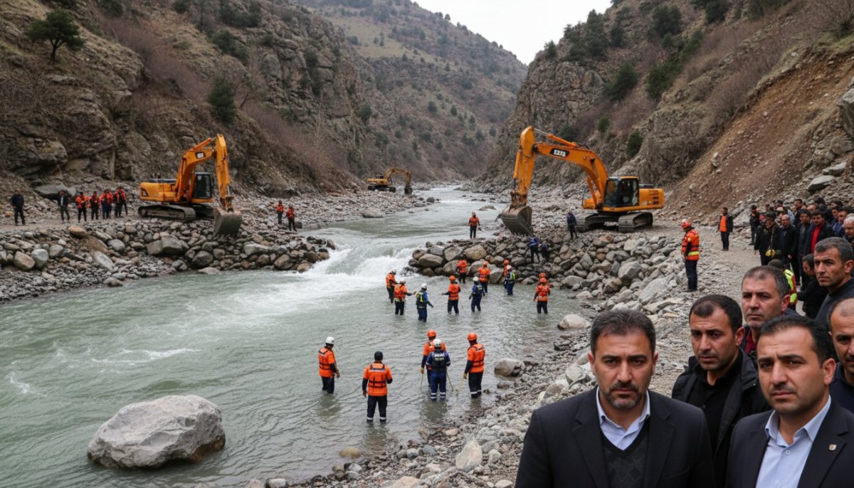 Bingöl'de Acı Olay: Akıntıya Kapılarak Kaybolan Vedat Karabulut İçin Çayın Yönü Değiştirildi