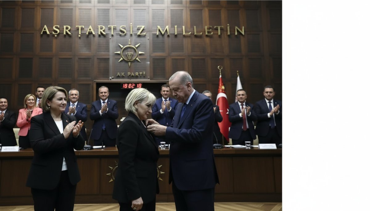 Nimet Özdemir AK Parti'ye Katıldı, Rozeti Erdoğan Taktı
