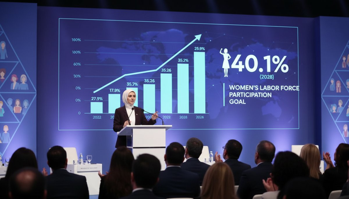 Küresel Kadın Zirvesi'nde Bakan Göktaş duyurdu: Kadın iş gücü katılımında 2028 hedefi yüzde 40,1