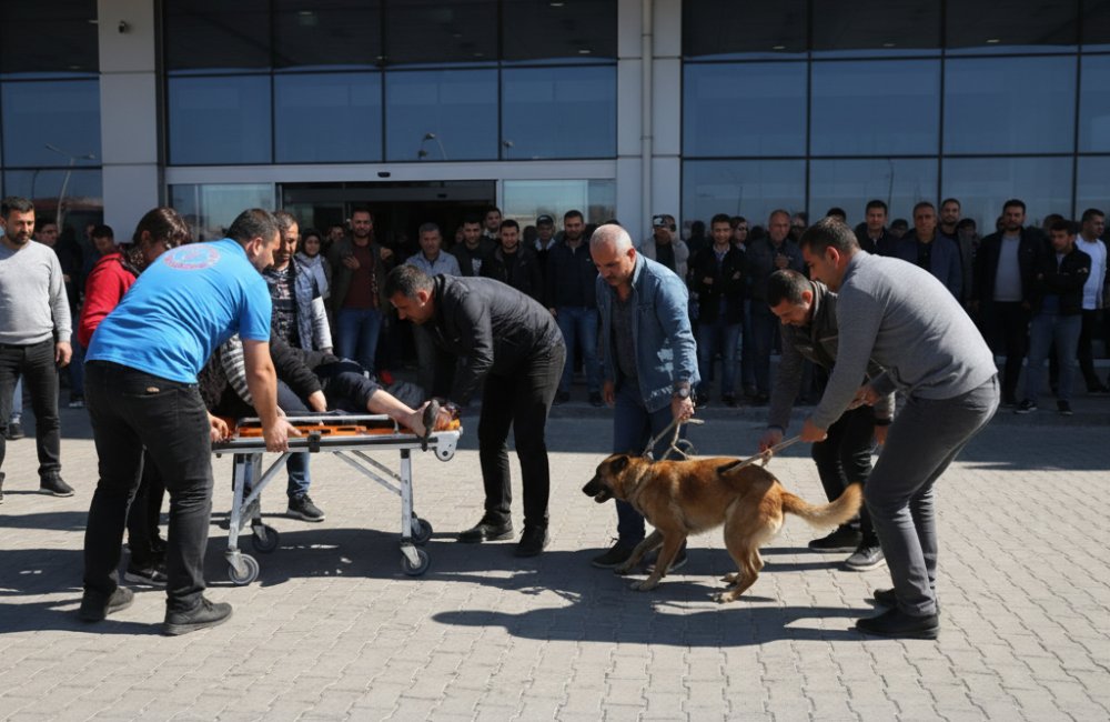 Elazığ'da dehşet: Kurt cinsi köpek peronda bekleyen kadına saldırdı