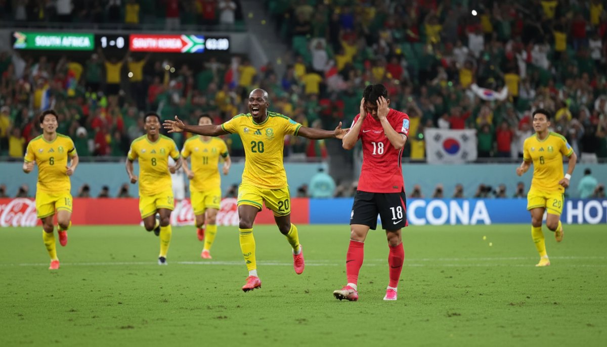 Güney Afrika Güney Kore'yi 1-0 Yenerek Son 32'ye Kaldı