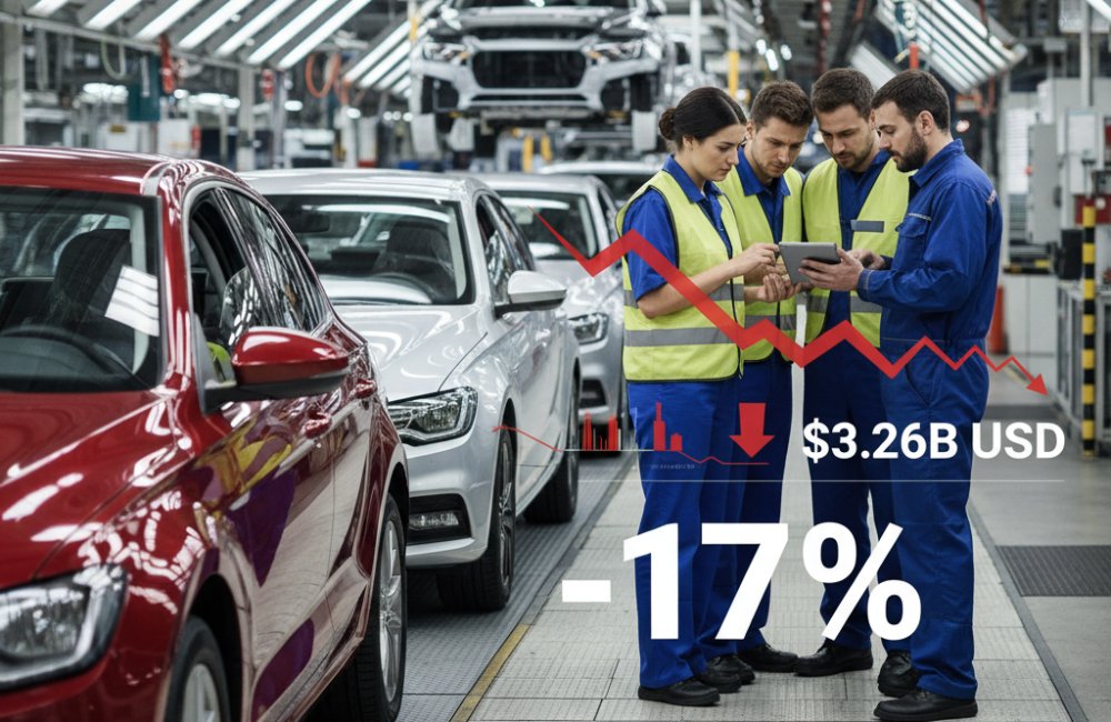 Otomotiv ihracatı Mayıs'ta yüzde 17 düştü: 3,26 milyar dolar