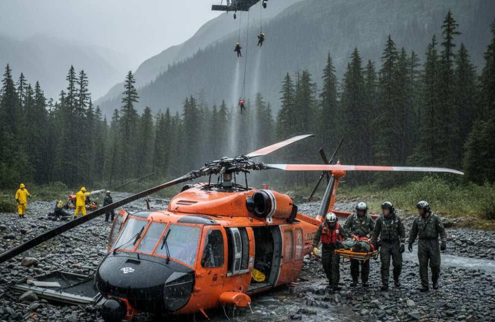 Alaska'da ABD Sahil Güvenlik Helikopteri Düştü