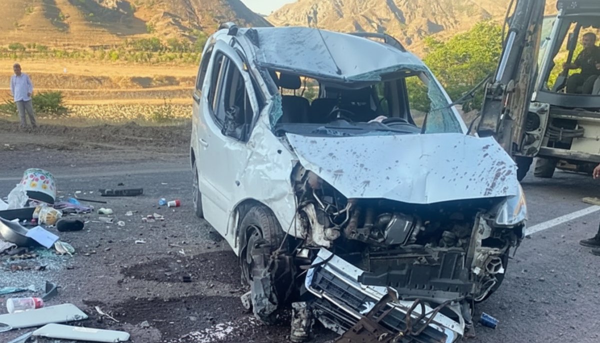 Elazığ Palu'da Hafif Ticari Araç Takla Attı: 5 Kişi Yaralandı