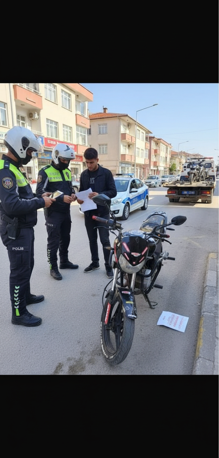Ehliyetsiz Plakasız Motosiklet Sürücüsüne 105 Bin TL Ceza