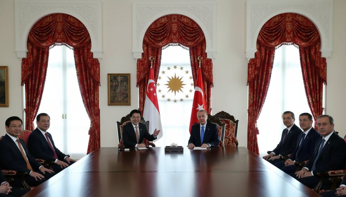 Cumhurbaşkanı Erdoğan, Singapur Başbakanı Lawrence Wong'u Kabul Etti