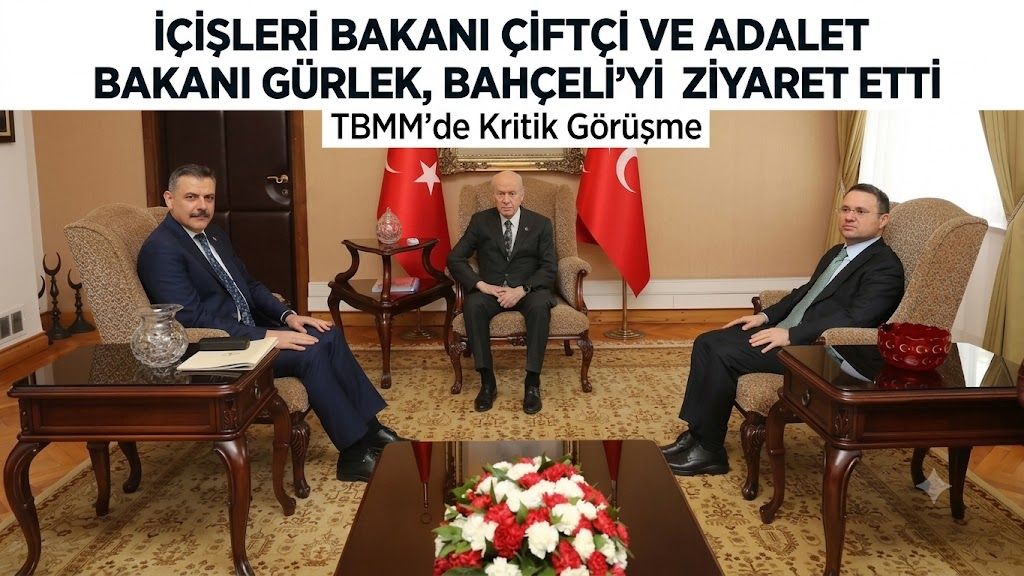 İçişleri Bakanı Çiftçi ve Adalet Bakanı Gürlek, Bahçeli'yi TBMM'de Ziyaret Etti