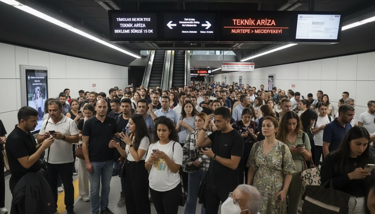 M7 Yıldız-Mahmutbey Metro Hattı'nda Teknik Arıza: Yolcular 15 Dakika Bekledi, İstasyonlarda Yoğunluk