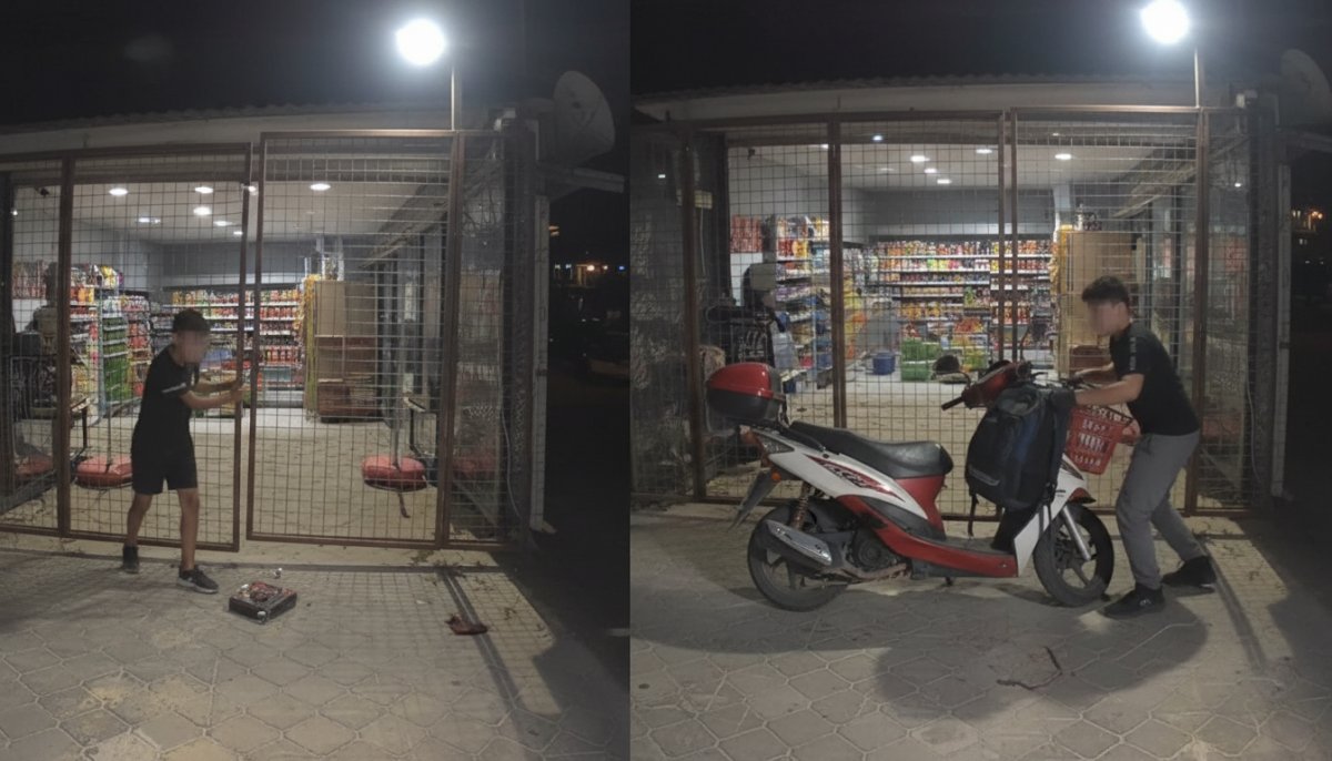 Kuşadası'nda İki Çocuğun Market Hırsızlığı Kameraya Yansıdı