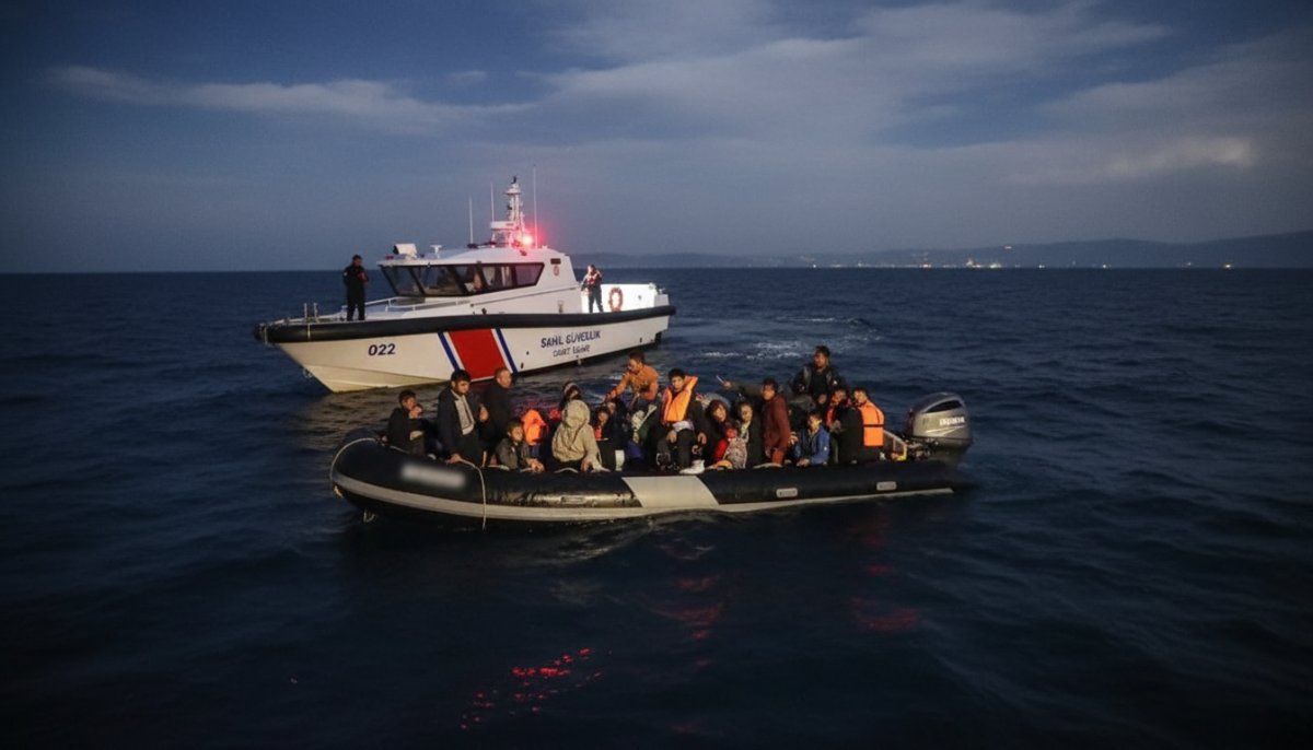 İzmir'de 24 Düzensiz Göçmen Yakalandı, 35 Kurtarıldı