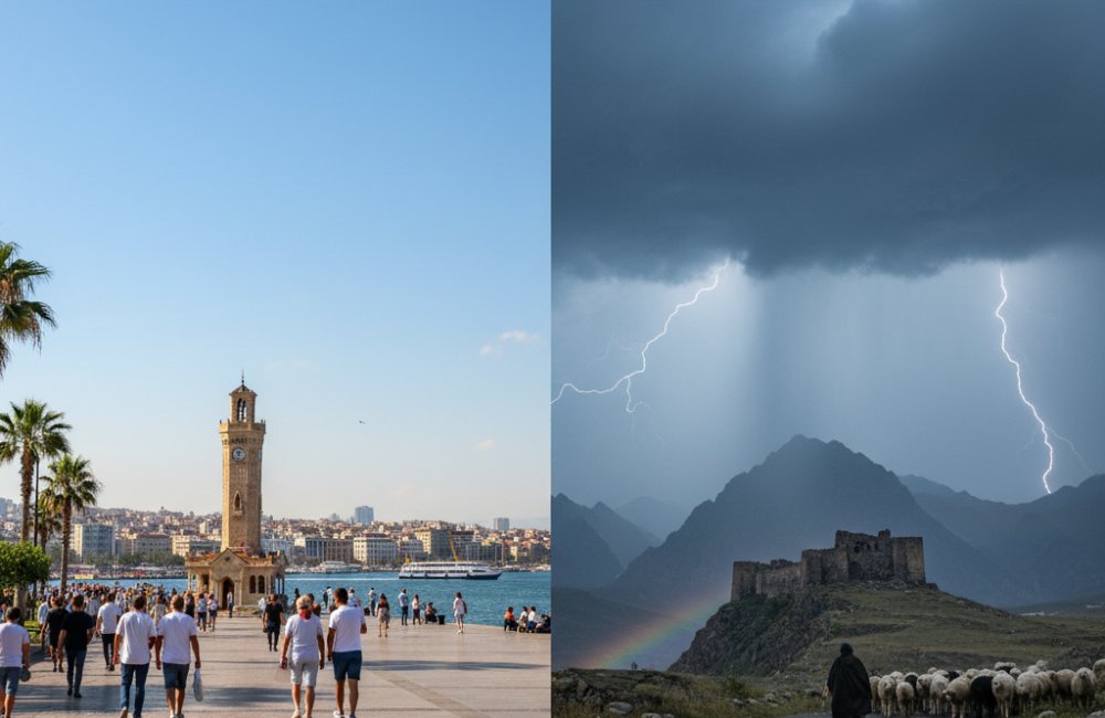 24 Haziran Hava Tahmini: Batıda Sıcak Doğuda Sağanak