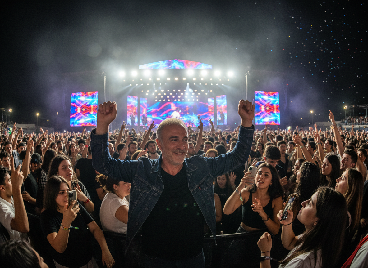 Ritmi Duyunca Dayanamadı! Halit Ergenç, Travis Scott Konserinde Enerjik Dansıyla Gündem Oldu