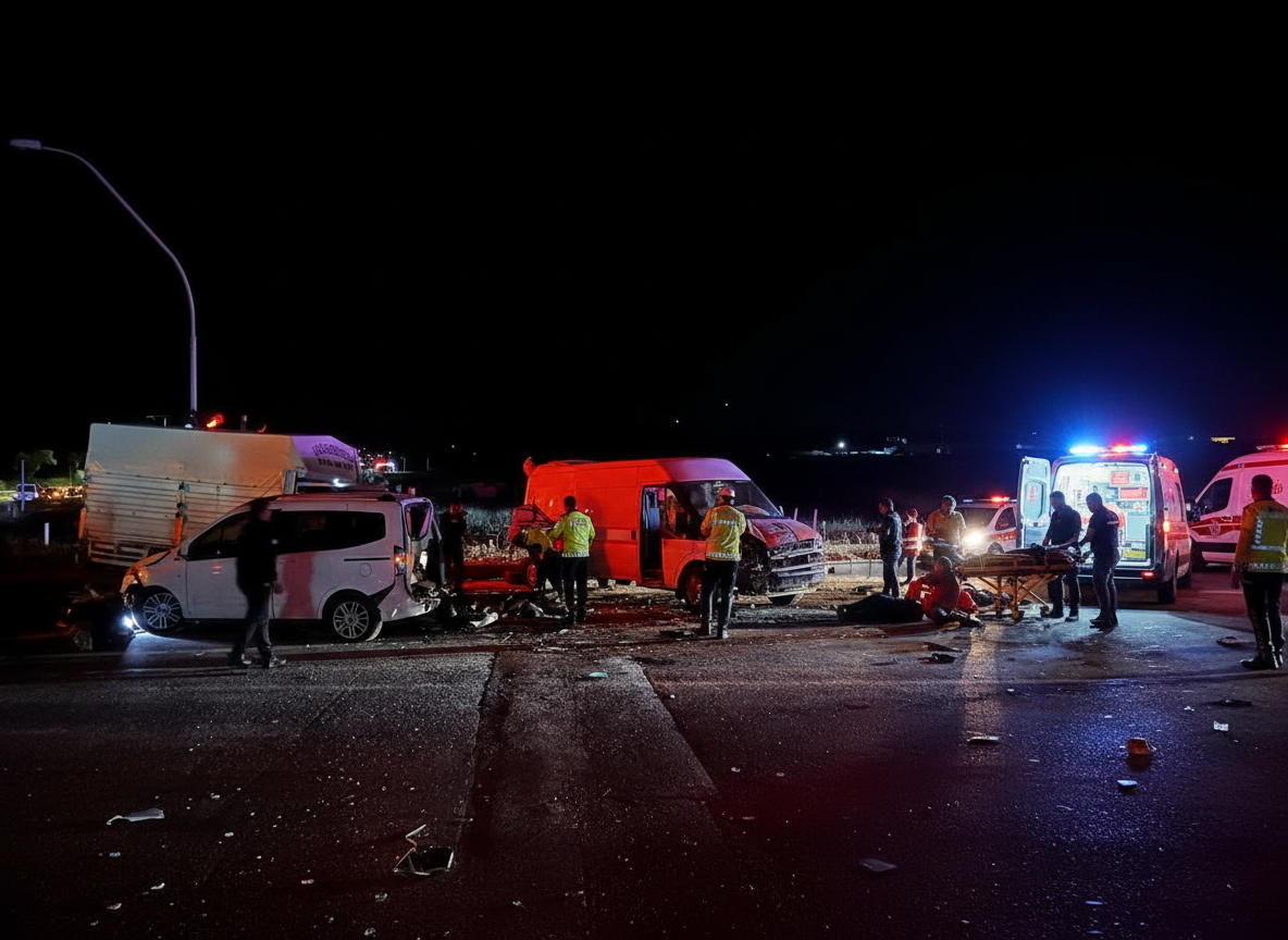 Niğde'de 3 aracın çarpışmasıyla 10 kişi yaralandı, biri ağır