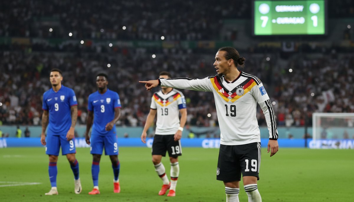 Leroy Sane Tam Bir Lider: Almanya Curaçao'yu 7-1 Devirdi