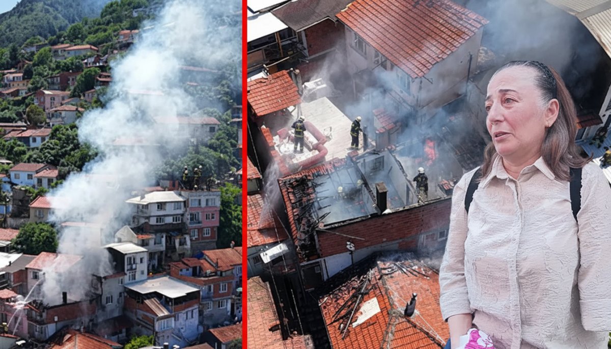 Bursa'da 3 Katlı Binanın En Üst Katı Alevlere Teslim Oldu! Depremde Kolunu Kaybeden Kadının Evi de Yandı