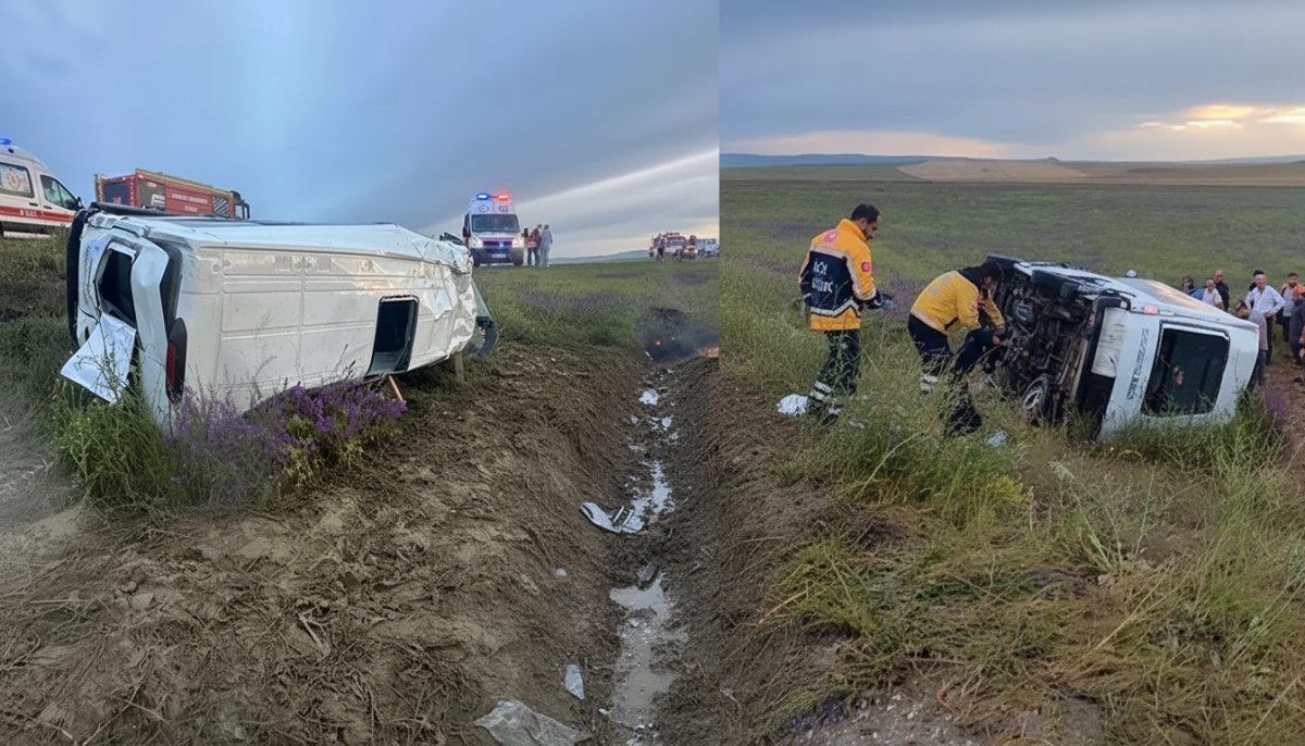 Konya'da Korkunç Kaza! İşçi Servisi Şarampole Uçtu: 1 Ölü, 7 Yaralı