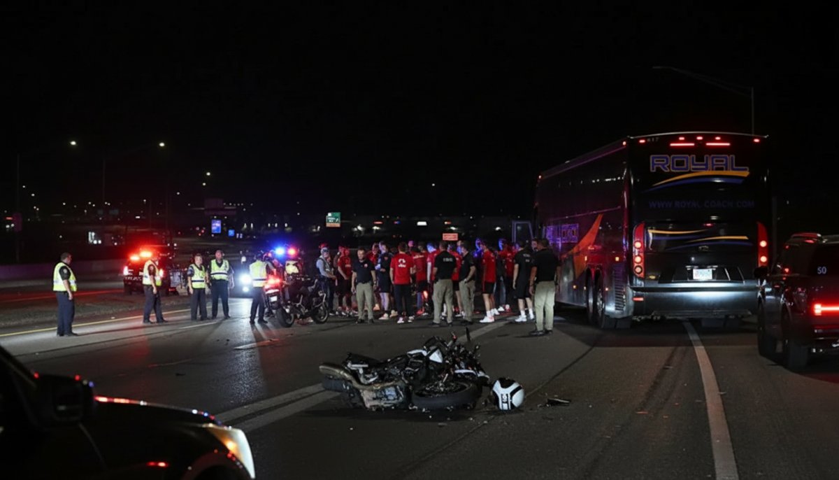 Arizona'da A Milli Takım Kafilesine Eşlik Eden Polis Motosikletiyle Kaza Yaptı