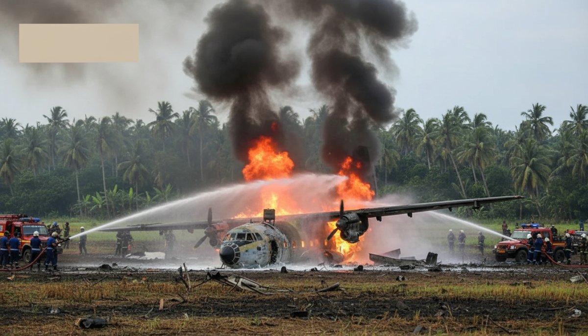 Hindistan Hava Kuvvetleri'ne ait AN-32 tipi uçak düştü, alev aldı