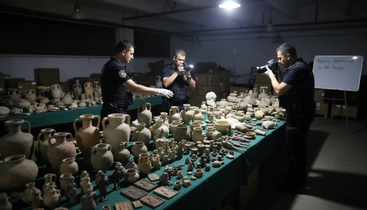 İstanbul Beykoz'da 10 Bin 185 Tarihi Eser Ele Geçirildi