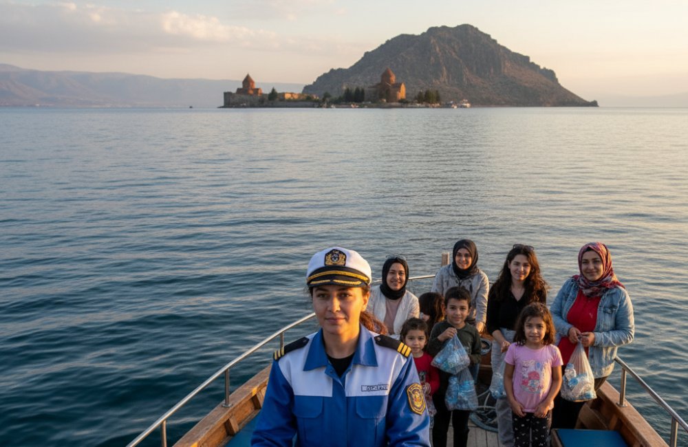 Kayınpederinden İlham Aldı, Van Gölü'nün Tek Kadın Kaptanı