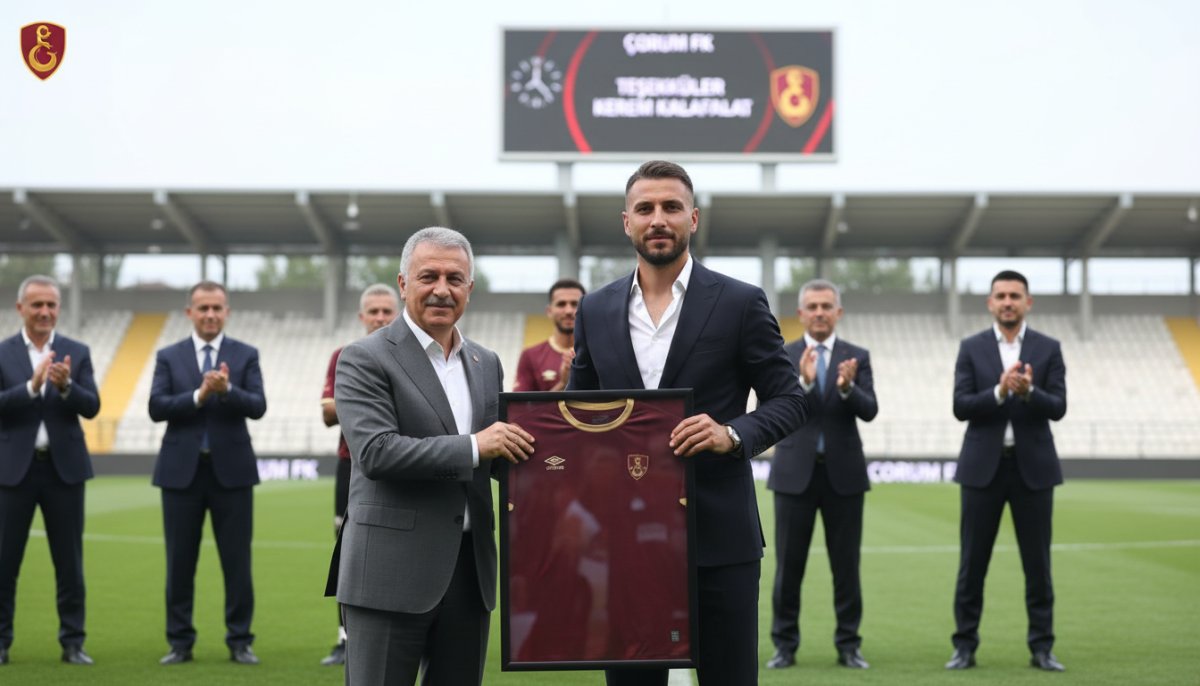 Çorum FK, Kerem Kalafat'a Veda Etti