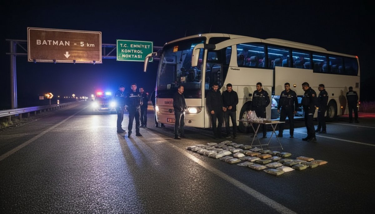 Batman'da Yolcu Otobüsünde Uyuşturucu Operasyonu: 4 Tutuklama