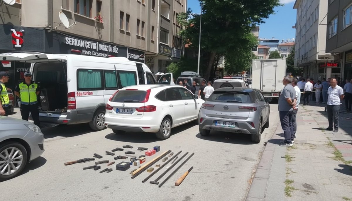 Kocaeli Adliyesi önünde başlayan kavga sokağa taştı! 5 şüpheli yakalandı, silahlar ele geçirildi